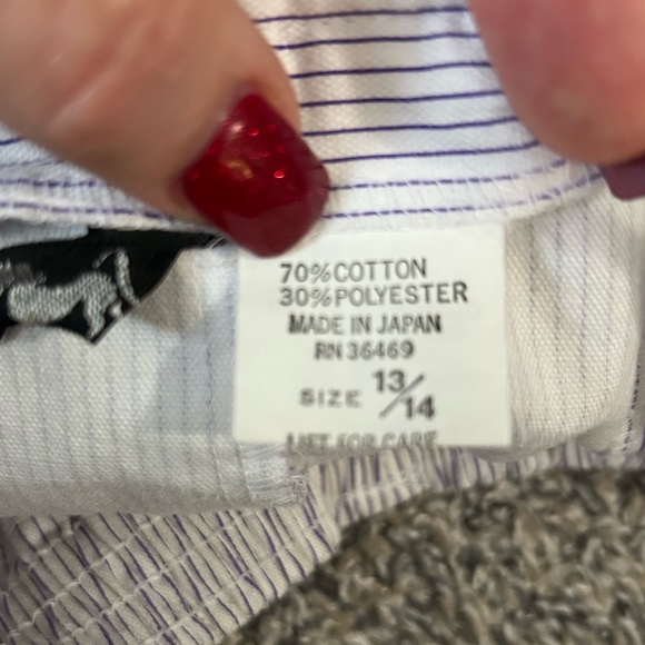 5/$25 Vintage Hunter’s Glen women’s striped high waisted shorts size 13/14 - Picture 5 of 12